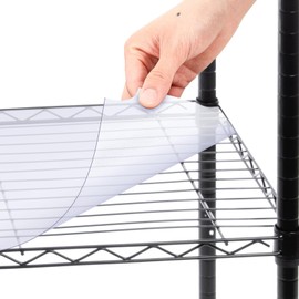 Sliner 8 Pack 18 x 48 Inch Wire Shelf Liner Clear Plastic Waterproof Liners for Organizing Metal Rack Shelves, Kitchen Cabinets, Cupboard, Pantry