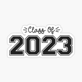 Modern Works class of 2023  graduation Vinyl  Sticker  cup Window Bumper Wall Laptop