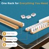 QUEENLINK 17 Inches Beechwood Mahjong Racks with Pushers Set of