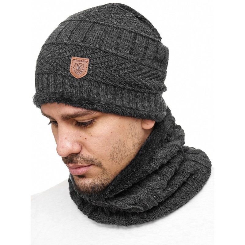 INDICODE Siracusa Men's Hoodie Winter Hat, Warm Beanie, Knitted Hat,