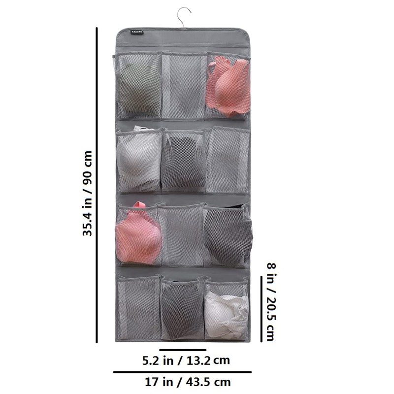 ANZORG Dual Sided Hanging Shoe Organizer for Closet with Rotating
