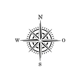 Stencil "Windrose" DIN A4 Motif Stencil Universal Stencil