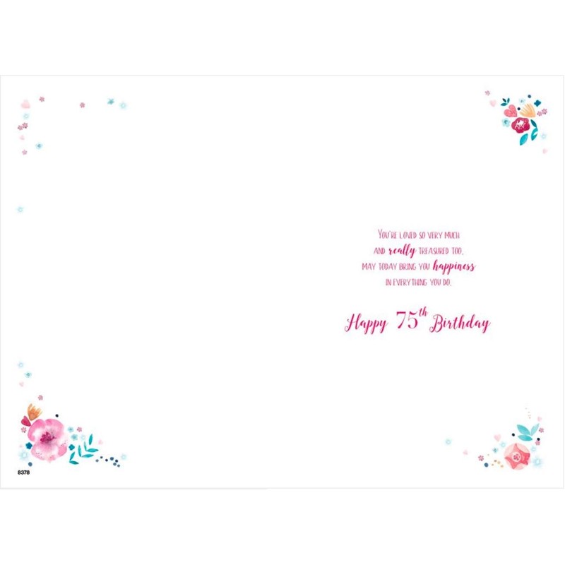 Happy 75th Birthday Mum Card