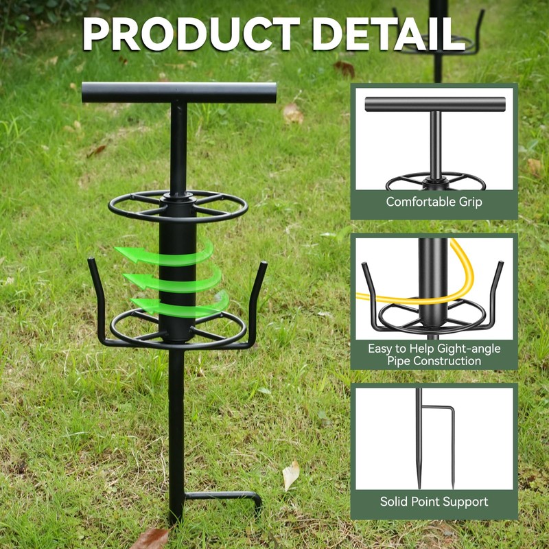 Garden Hose Guide Spike, Metal Hose Guides for Garden Heavy