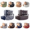 L & B Unisex Elastic Fabric Belt Braided Stretch Belt