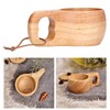 200ml Single Hole Wooden Cup with Hanging Buckle Milk Coffee