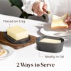 Grey Butter Dish with Lid For Countertop - Modern Plastic