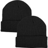 Luxelife 2 Pieces Unisex Beanie Hat Soft Lightweight Winter Knit