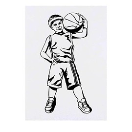 'Basketball Boy' Temporary Tattoo - Water Resistant, Skin-Safe, Non-Toxic Transfer (TO00043960)
