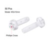 uxcell M3x10mm Plastic Screws PC Transparent Acrylic Phillips Cross Pan