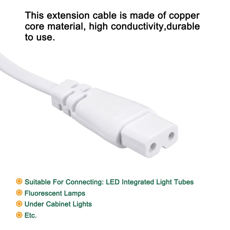 MECCANIXITY T5 LED Tube Extension Cable 2 Pin 30CM Male