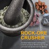 Cast Iron Mortar Pestle Tool Set Rock-Ore Crusher Grinder Large