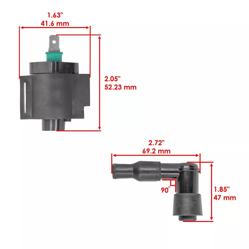 Caltric Ignition Coil & Spark Plug Cap Boot for Honda