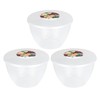 Just Pudding Basins Clear 1.5 Pint, 850ml Basin (3 Pack)