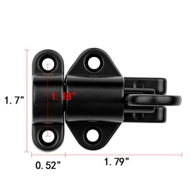 INIRET 2 Packs Self-Closing Latches，Black Spring Door Lock，Resilient Bolt Latch Aluminum Alloy Safety Automatic Spring Barrel Door Lock with Screws，Used for Wooden Door，Wooden Window and Cabinet etc