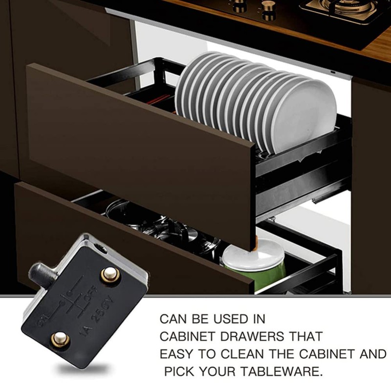 2 Pack Cupboard Door Switch 1A 250V Cupboard Light Control