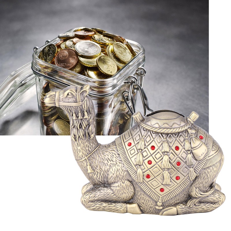 Home Desktop Decoration Camel Shape Coin Bank Craft Money Saving