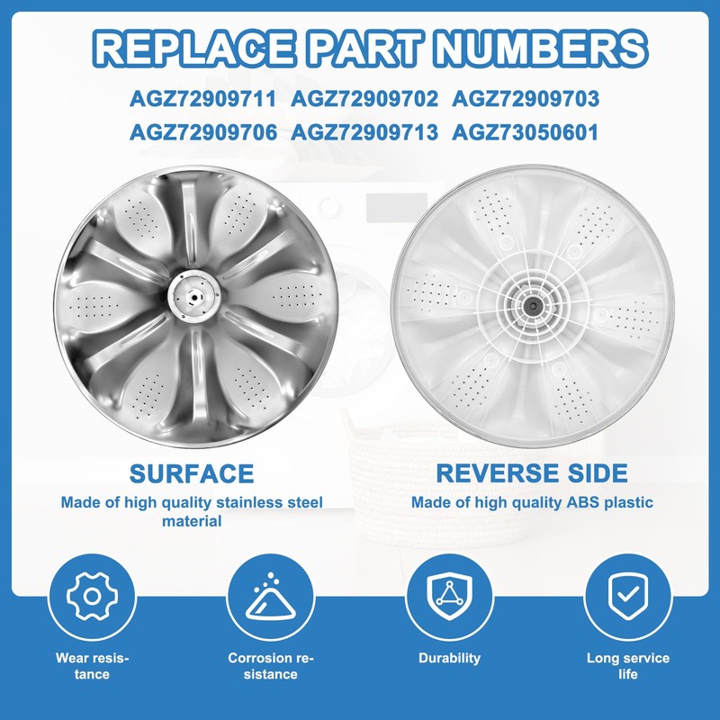 AGZ72909711 Washplate Pulsator Assembly with 5006EA3009B Washer Pulsator Cap -