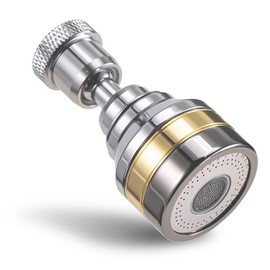 SVHCCBAR Swivel Faucet Aerator, Dual-function Rotating Kitchen Sink Nozzle, 360 Angle Attachment for Sink Aerator