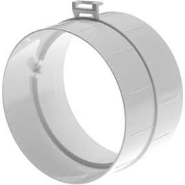 Vent Systems 4" Inch - White - Male Fit Duct Pipe Connector - ABS Plastic - Hose Dryer Vent Coupler - Flexible Or Straight Duct Coupler - Ducting Connection 4 Inch