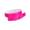 500 WristCo Neon Pink 3 Tab Vinyl Cash Tag Wristbands