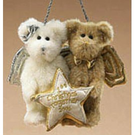 BOYDS COLLECTION- PLUSH BEAR ORNAMENT-  1ST CHRISTMAS TOGETHER 2006