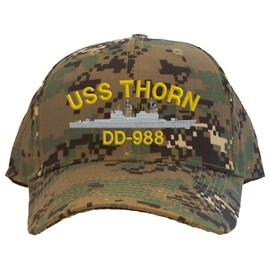 Spiffy Custom Gifts USS Thorn DD-988 Baseball Cap Embroidered Camo