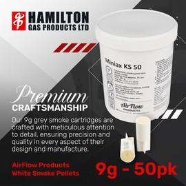 Hamilton Gas Products 9g Encapsulated White Smoke Pellets - Pack of 50 | Long Burn, Non-Toxic, Oil-Free