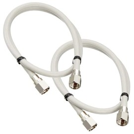 S4-FP-FP-0.5-2P Set of 2 4K 8K Compatible TV Antenna Cable 0.5 m Domestic 4C F Type Double-ended Straight