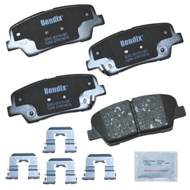 Bendix Priority1 CFC1284 Ceramic Rear Brake Pads for Select Models Hyundai Entourage, Genesis, Genesis Coupe, Santa Fe Sport, Kia Borrego, K900, Sedona, Sedona