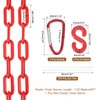 MECCANIXITY Plastic Chain 5 Ft/1.53 M, Safety Chain Red Plastic