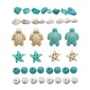 GraceAngie 280Pcs Turtle Beads Starfish Beads Charms Synthetic Irregular Chip Stone Beads Summer Ocean Hawaii Blue White Turquoise Beads for Jewelry Making DIY Bracelet Necklace Earrings