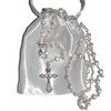 Amelia Mae Beautiful White Heart Rosary Beads - Girls &