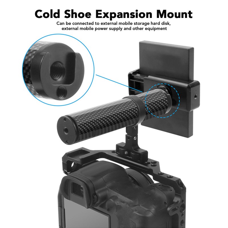 138mm Camera Cage Handle Grip Carbon Fiber Aluminum Alloy Universal