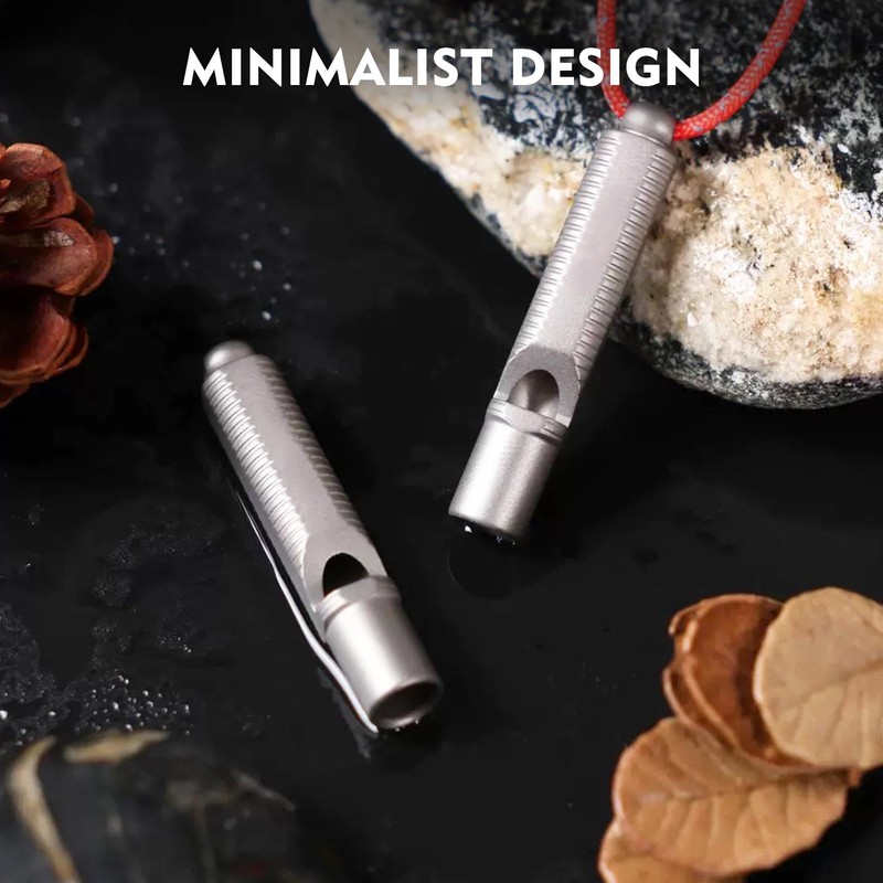 1 PCS Titanium Survival Whistle, 120dB High-Pitch Emergency Safety Single-Tube