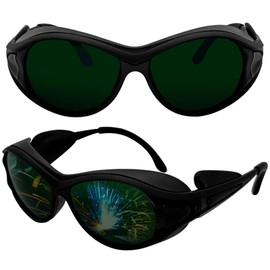 LADYPONYCSC Shade 6 Fixed Shade Welding Glasses - Wrap Around Side Shields & TR90 Frame, ANSI Z87.1 for Grinding/Metalwork | 2-Pack