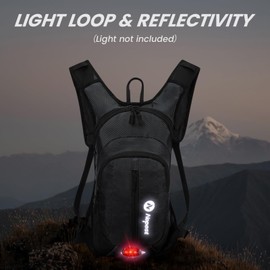 Nepest Hydration Pack Backpack with 2L Water Bladder, Lightweight Water Backpack for Hiking, Running, Biking, black