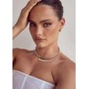 WOWORAMA Silver Chunky Cuff Choker Necklace for Women Teardrop Collar