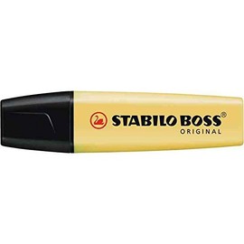 Stabilo Boss Original Pastel Highlighters 2-5 mm Bevelled Tip Pack of 5 Pastel Yellowaa