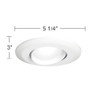 Tesler 4" White Gimbal Retrofit 10W LED Eyeball Downlights 6-Pack