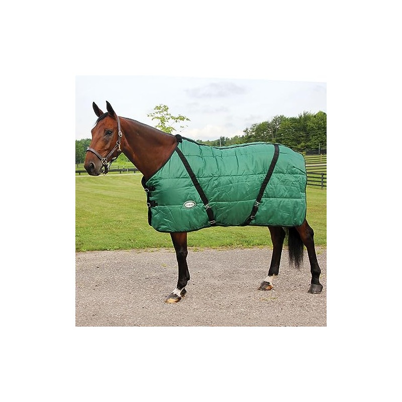 Channel Quilt Stable Blanket (68, Green)