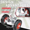 Rolling Gate Wheel, 8-Inch Rubber Wheel Carrier for Driveway Chain