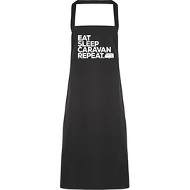 Hippowarehouse Eat Sleep Caravan Repeat Apron kitchen cooking painting DIY onesize adult