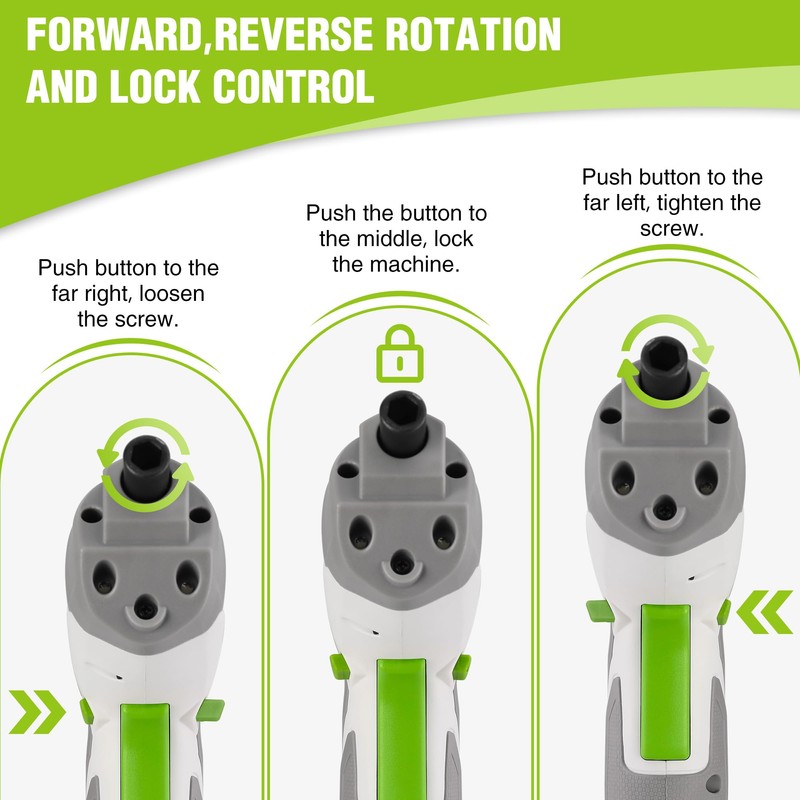 WORKPRO Powerful 3.6V Cordless Electric Screwdriver Set with 240 RPM