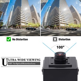ELP 5MP 5MP Webcam USB 100 Degree Distortion-Free Lens 5MP Webcam with Aptina CMOS Sensor Webcam USB 500W05G-BL100 Mini USB Camera for Windows, Mac, Linux, Raspberry Pi
