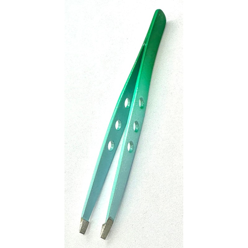 Präzisions-Pinzette, 9,5 cm, Metallic-Grün, Hochpräzise, aus Solingenstahl