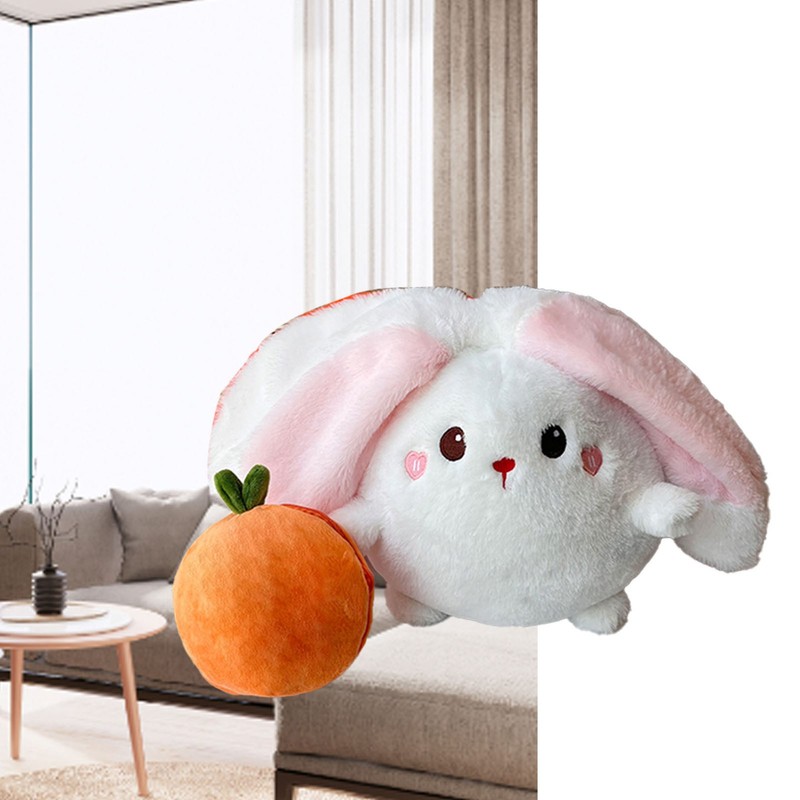 Animal Plush Doll Adorable Soft Reversible Persimmon Plush Toy Pillow