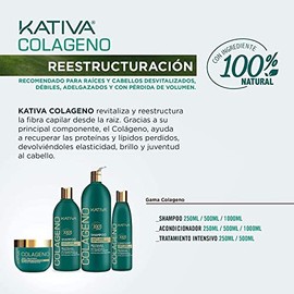 KATIVA Colágeno Champú Anti-Age Revitalizante 1L con Proteínas de Colágeno