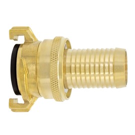 VARIOSAN Geka System 12432 Suction and High Pressure Coupling 1 1/4 Inch Spout, Blank Brass