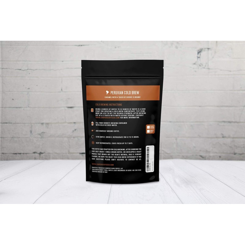 Organic Cold Brew Coffee Peru Reserve Single Origin Peruvian Coarsely
